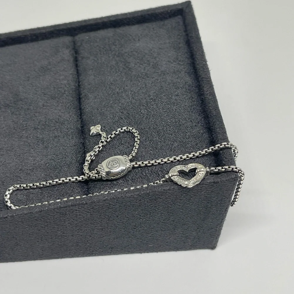 David Yurman Heart Station Bracelet with Diamonds - Picture 3 of 8